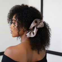 Charger l'image dans la galerie, Chouchou satin Marron
